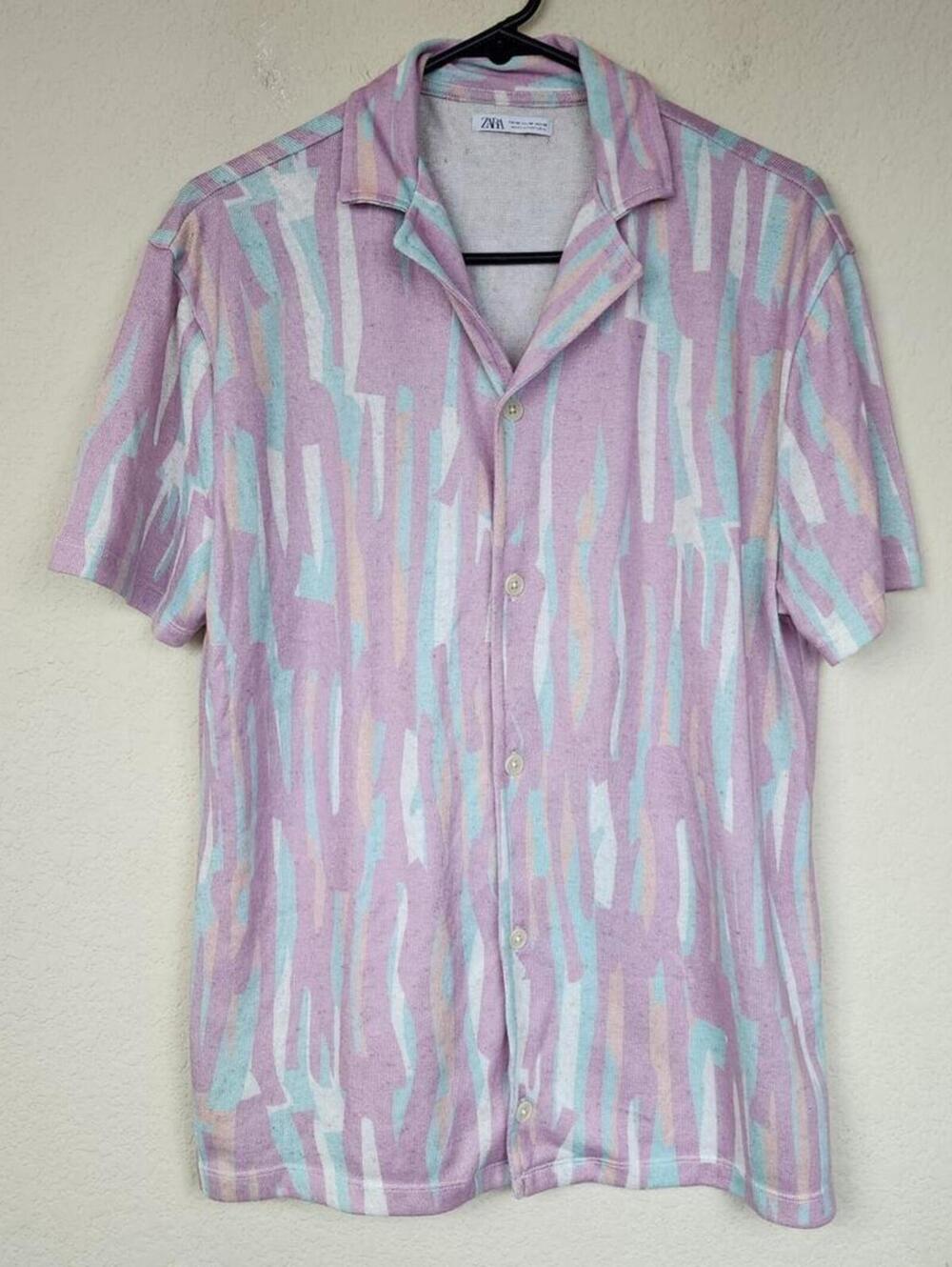 Zara Medium Speckled Freckled Multicolor Shirt Top